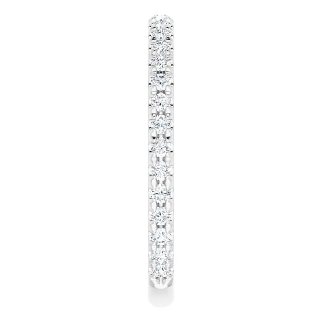 0.37 ct. Round Cut Diamond Wedding Band Delicate Anniversary Ring