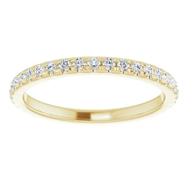 0.37 ct. Round Cut Diamond Wedding Band Delicate Anniversary Ring