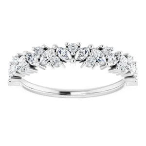 0.50 ct. Marquise And Round Diamond Wedding Band