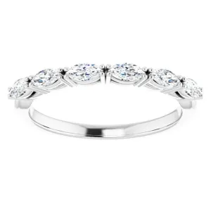 0.60 ct. East West Set Marquise Diamond Open Gallery Wedding Band