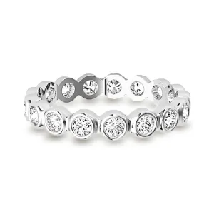 0.70 ct Round Diamond Eternity Band Bezel Set Ring