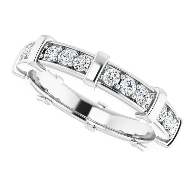 0.72 ct. Round Diamond Stackable Eternity Band