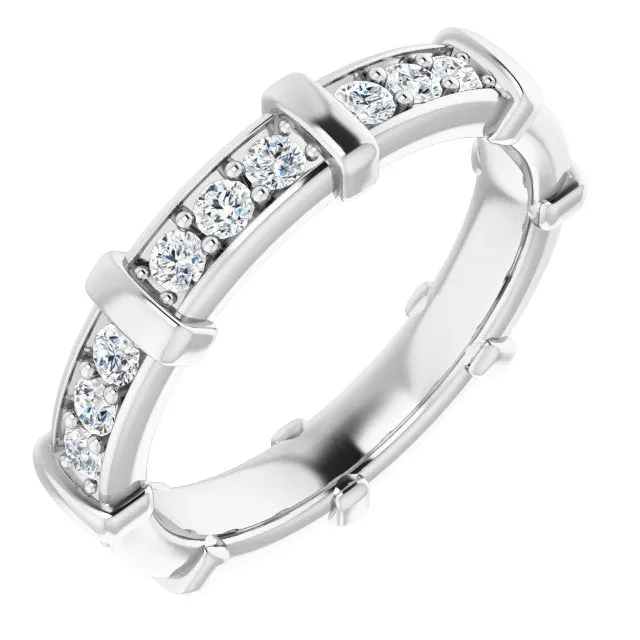 0.72 ct. Round Diamond Stackable Eternity Band