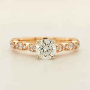 0.75 Carat Diamond Engagement Ring in 14k Two-Tone Gold