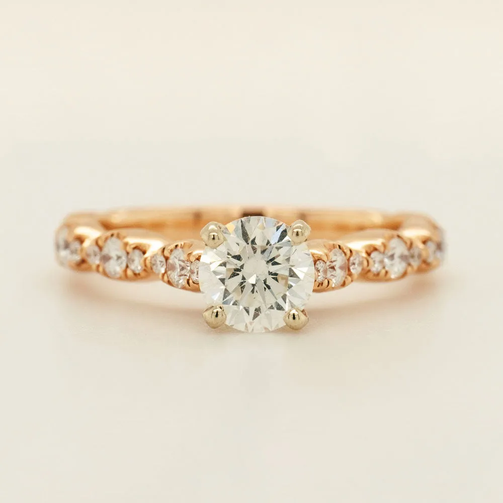 0.75 Carat Diamond Engagement Ring in 14k Two-Tone Gold
