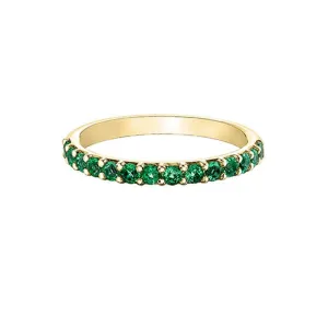 10K Yellow Gold Emerald Ring-Band