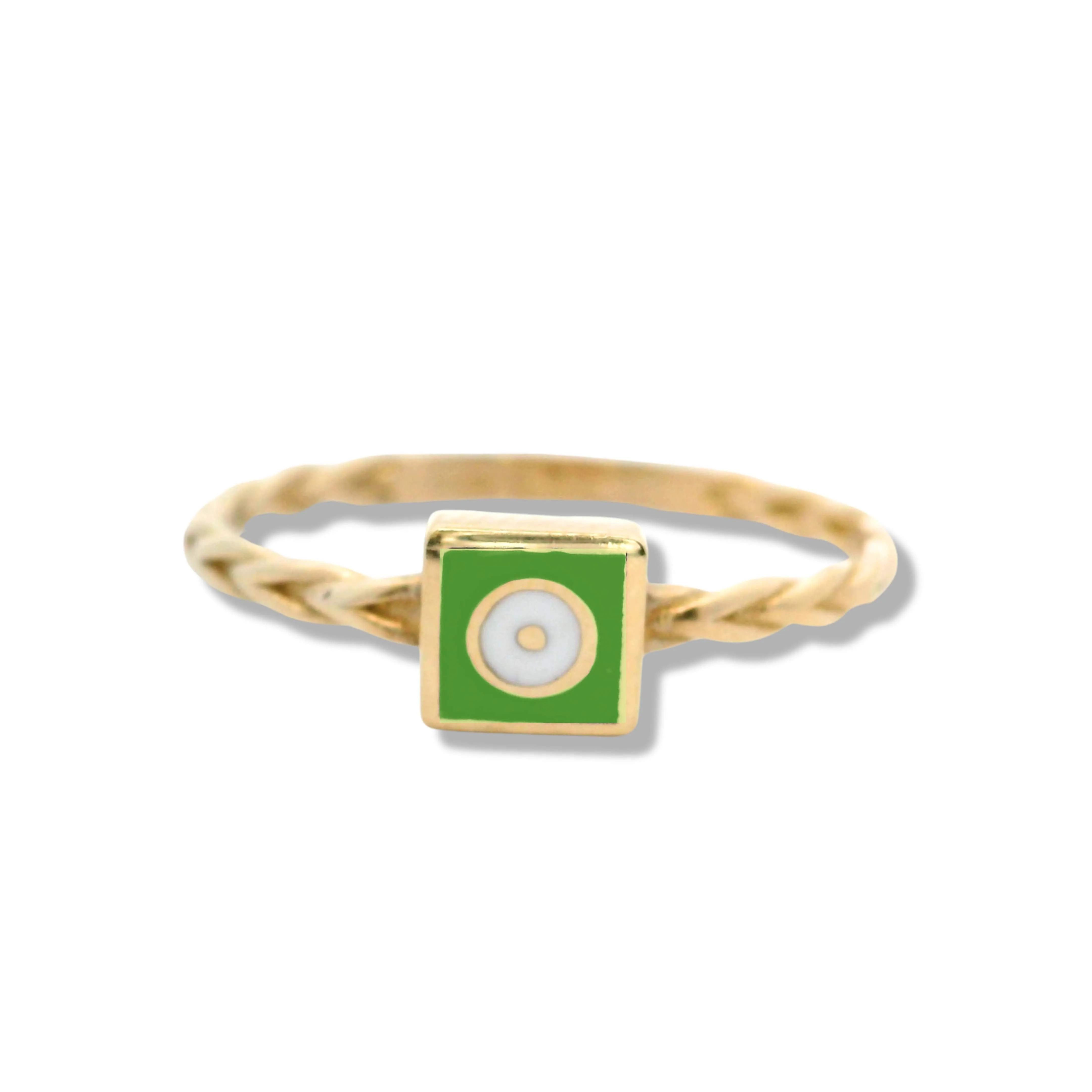 10K Yellow Gold "Mal de Ojo" Stacker Ring