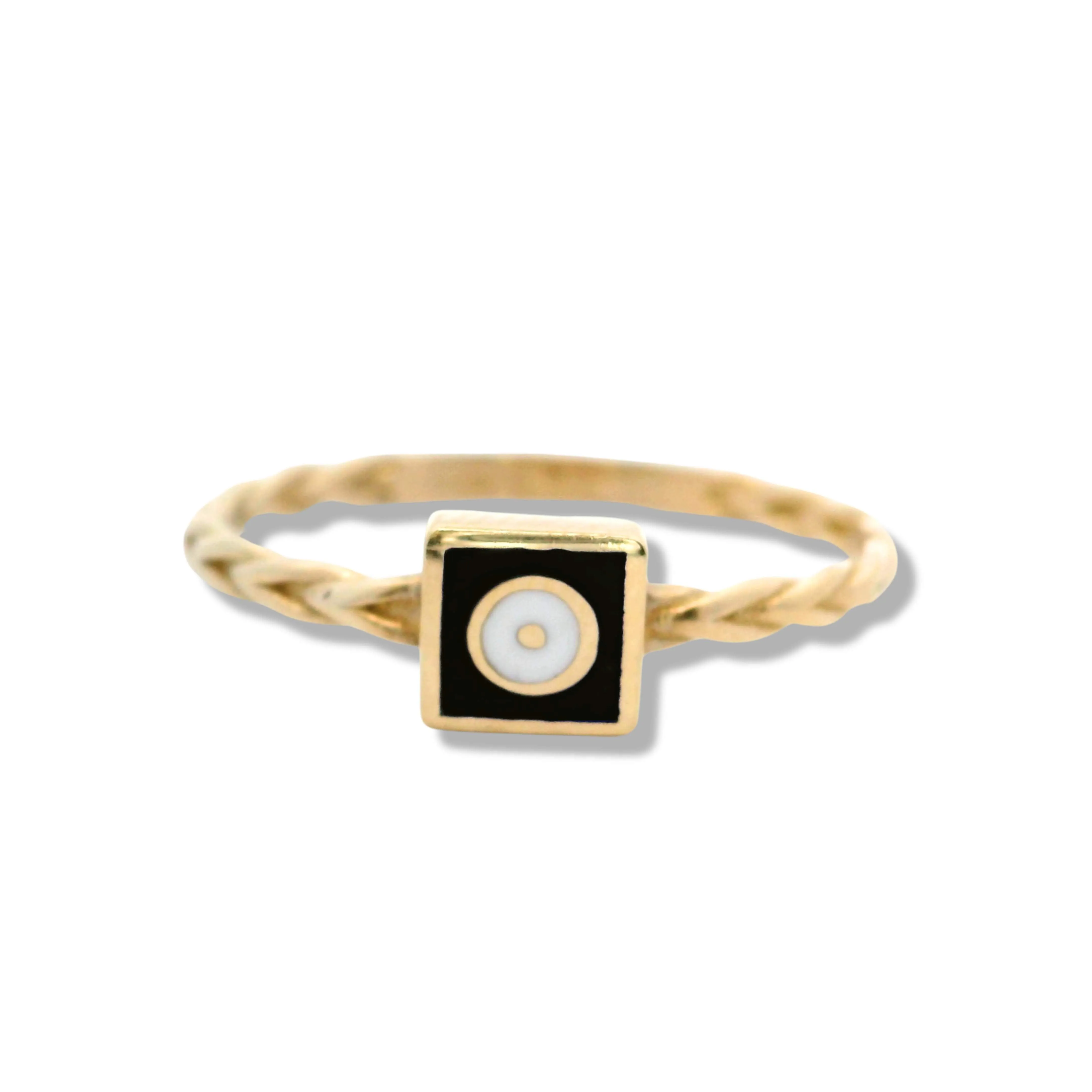 10K Yellow Gold "Mal de Ojo" Stacker Ring