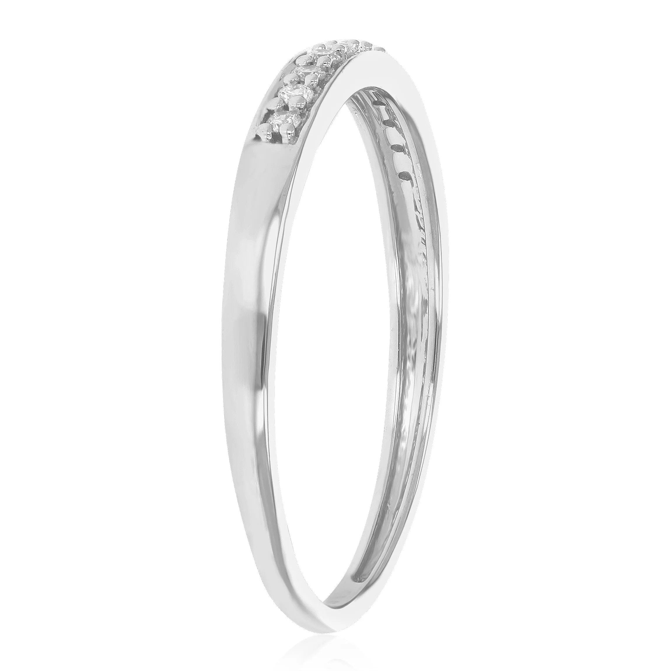 1/10 cttw Lab Grown Diamond White Wedding Band in Sterling Silver