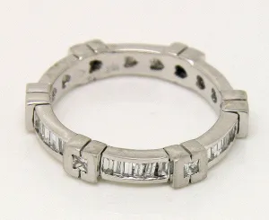 1.10ct Princess & Baguette Diamond Anniversary Band