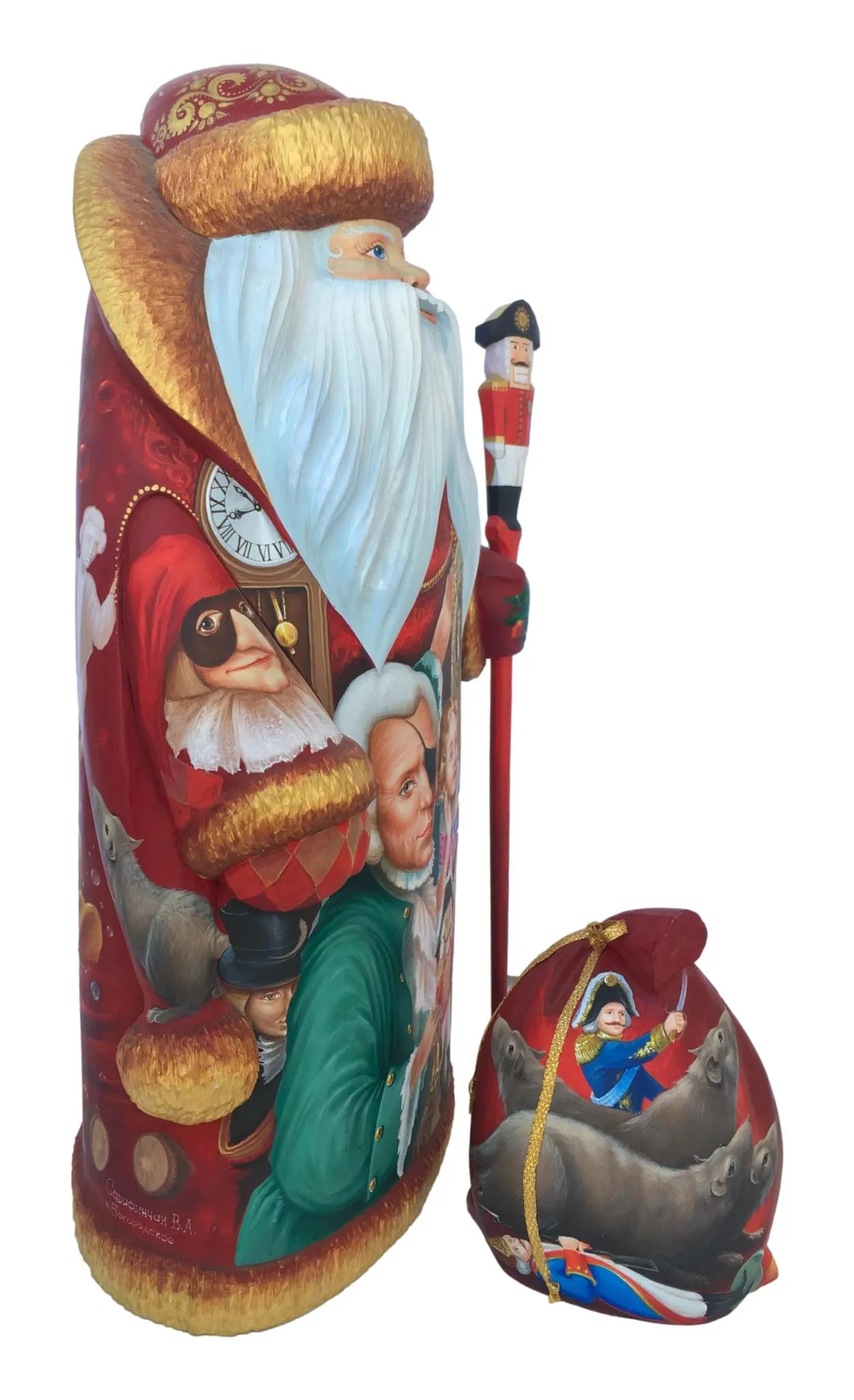 14” Tall Nutcracker Story Russian Santa