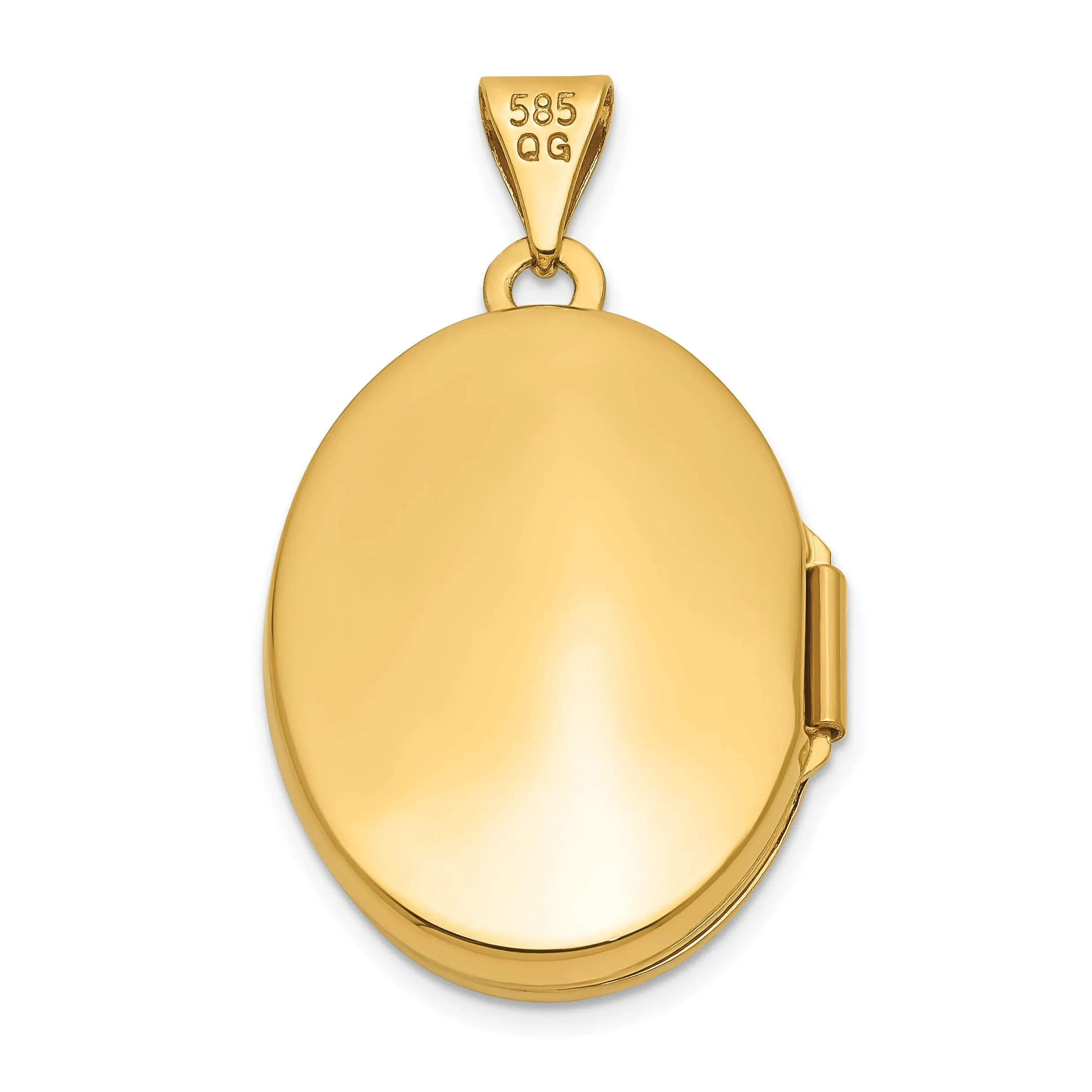 14k Yellow Gold Oval Locket