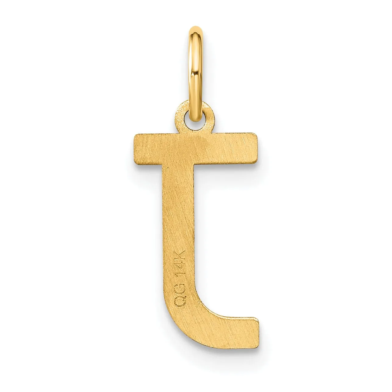 14k Yellow Gold Women's Letter J Initial Charm Pendant