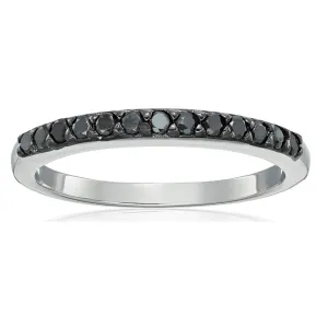 1/5 cttw Black Diamond Wedding Band for Women