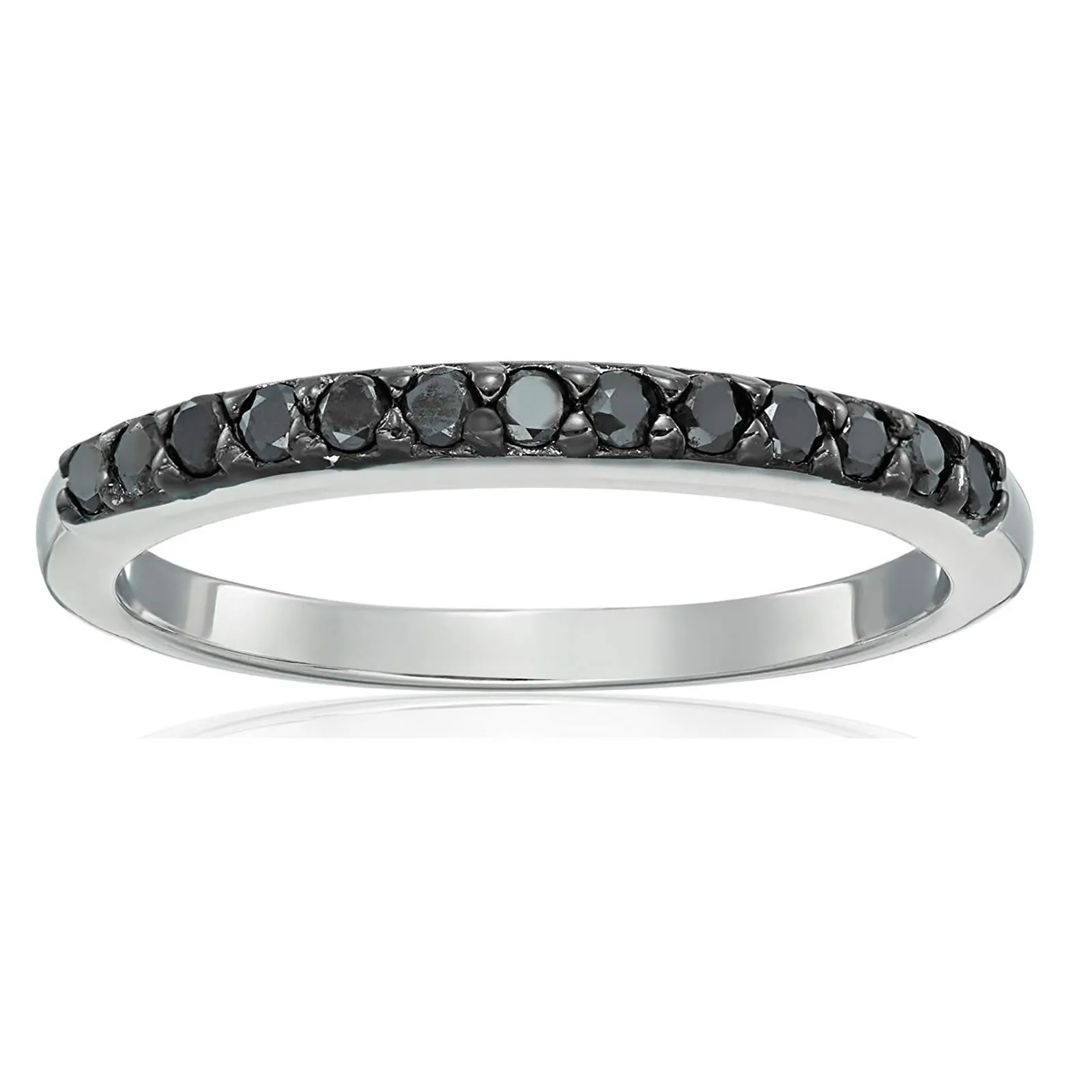 1/5 cttw Black Diamond Wedding Band for Women