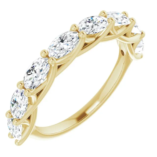 1.68 ct. Oval Cut Diamond Wedding Band East-West Set Anniversary Ring