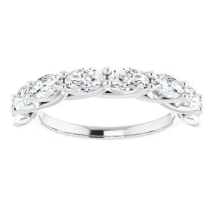 1.68 ct. Oval Cut Diamond Wedding Band East-West Set Anniversary Ring