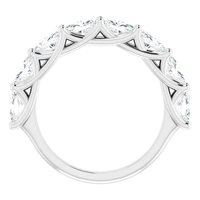 1.68 ct. Oval Cut Diamond Wedding Band East-West Set Anniversary Ring