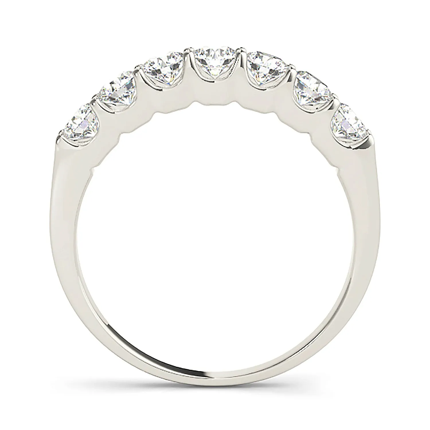 1.75 ctw. Round Diamond Wedding Band 7 Stone Anniversary Ring
