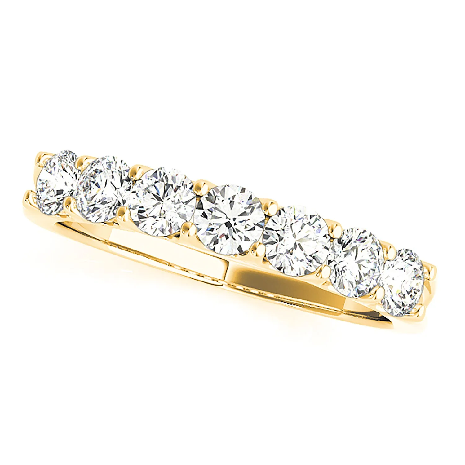 1.75 ctw. Round Diamond Wedding Band 7 Stone Anniversary Ring