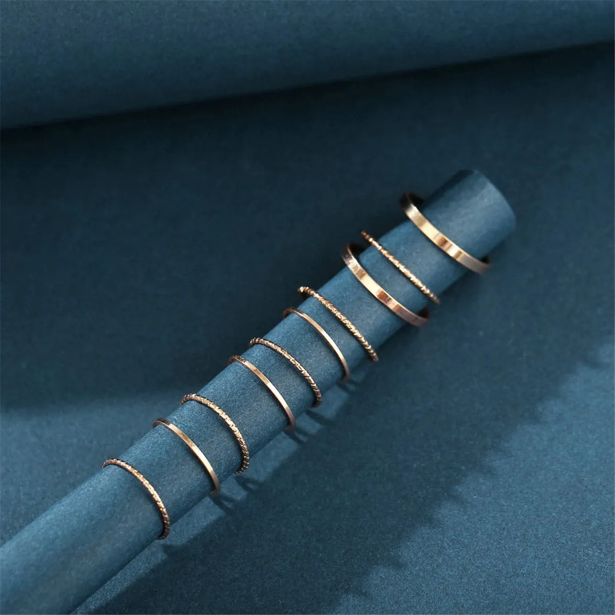 18K Gold-Plated Thin Ring Set