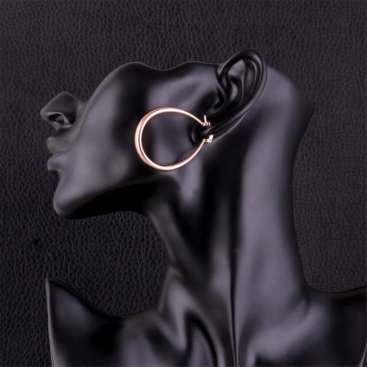 18K Rose Gold-Plated Ellipse Hoop Earrings