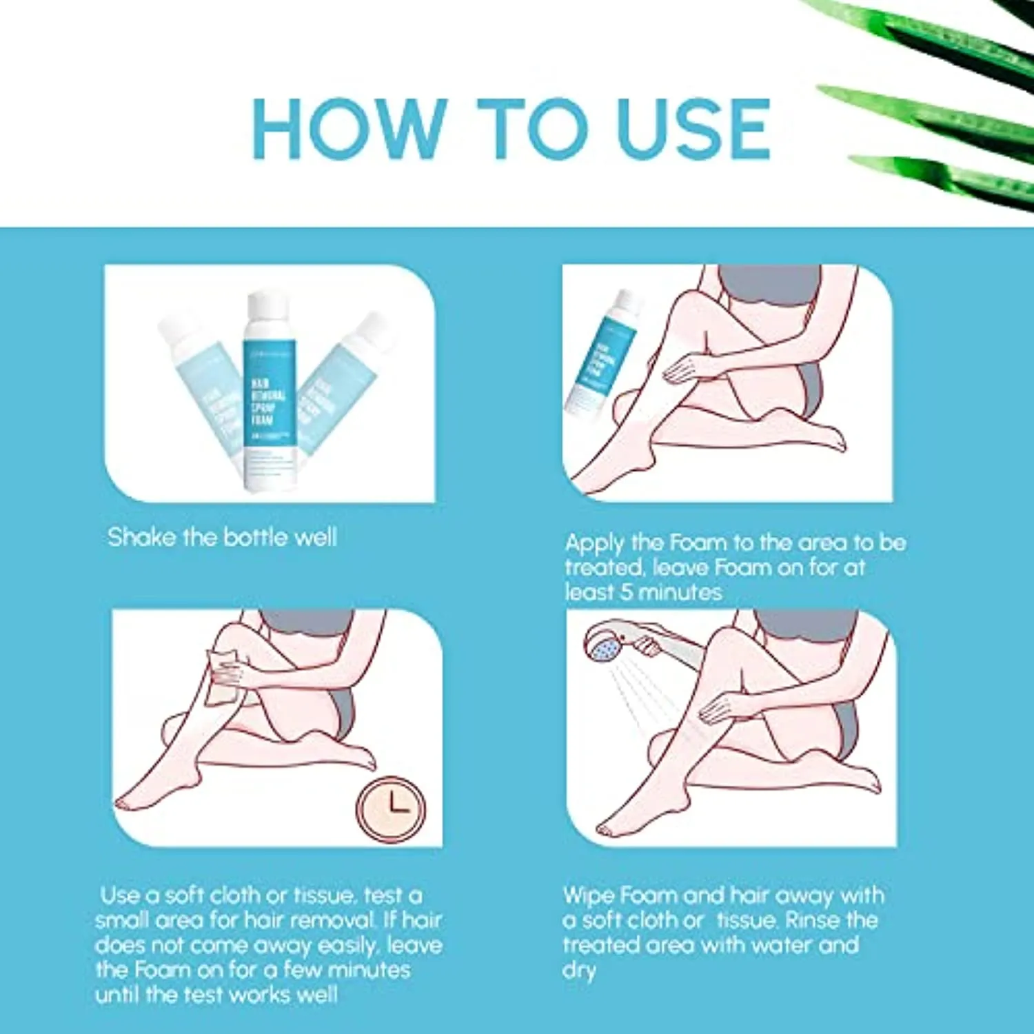 2 in 1 Hair Removal Foam-Thrudove Hair Removal Foam and Hair Inhibitor, Newest Formula with Aloe Vera & Vitamin E, Painless and Effective Depilatory Cream, Sensitive Skin Friendly for Women and Men