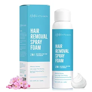 2 in 1 Hair Removal Foam-Thrudove Hair Removal Foam and Hair Inhibitor, Newest Formula with Aloe Vera & Vitamin E, Painless and Effective Depilatory Cream, Sensitive Skin Friendly for Women and Men