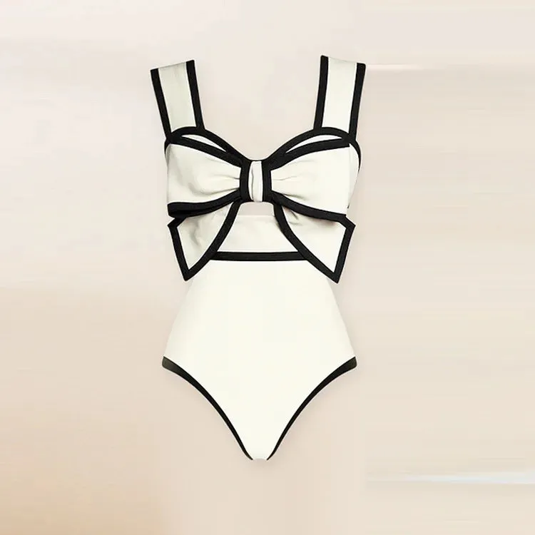 2024 Red Retro One Piece Swimsuit