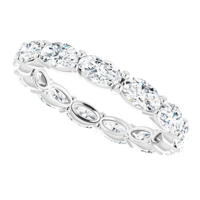 2.73 ct. Oval Diamond East West Set Eternity Band