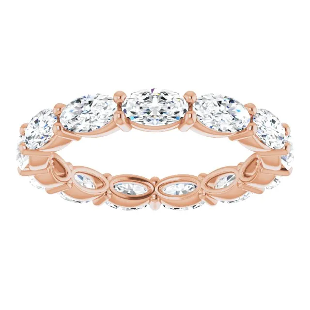 2.73 ct. Oval Diamond East West Set Eternity Band