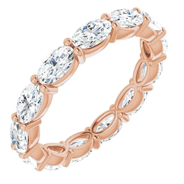 2.73 ct. Oval Diamond East West Set Eternity Band