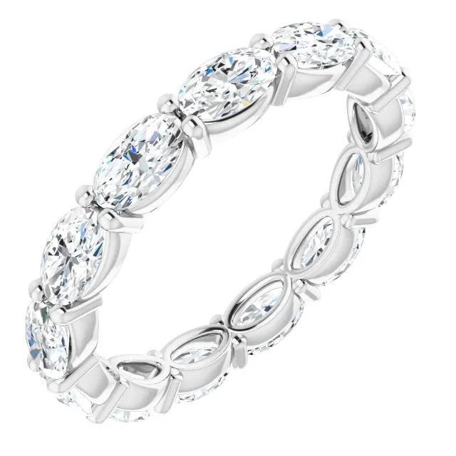 2.73 ct. Oval Diamond East West Set Eternity Band