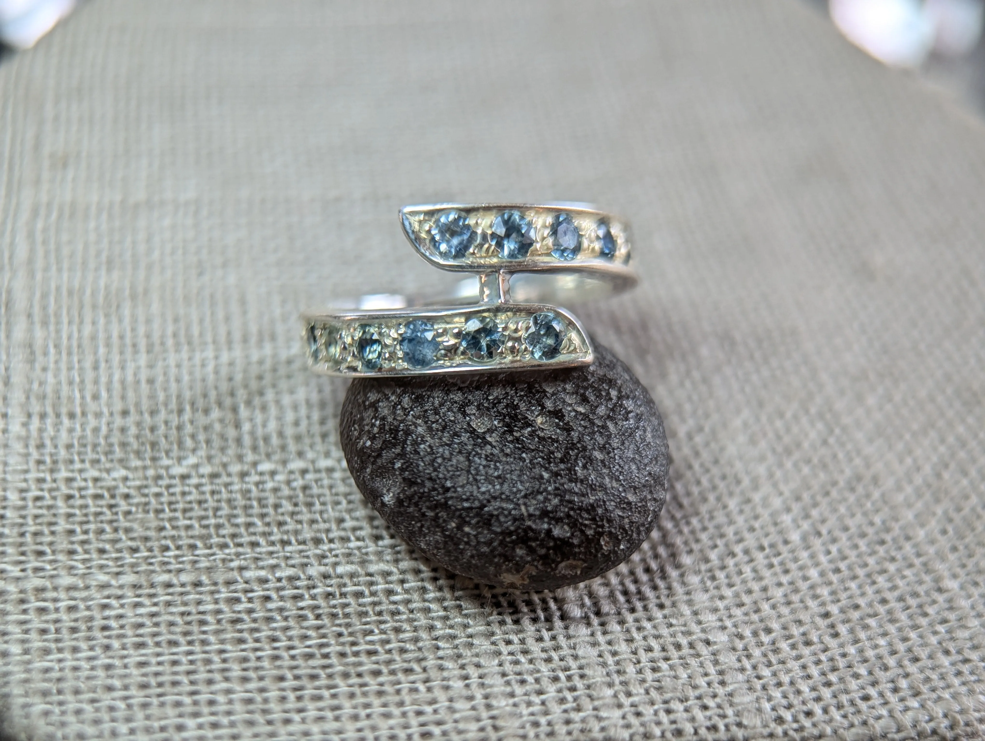 3.29g SILVER MONTANA SAPPHIRE RING SIZE 8