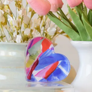 3" Heart Acrylic Block