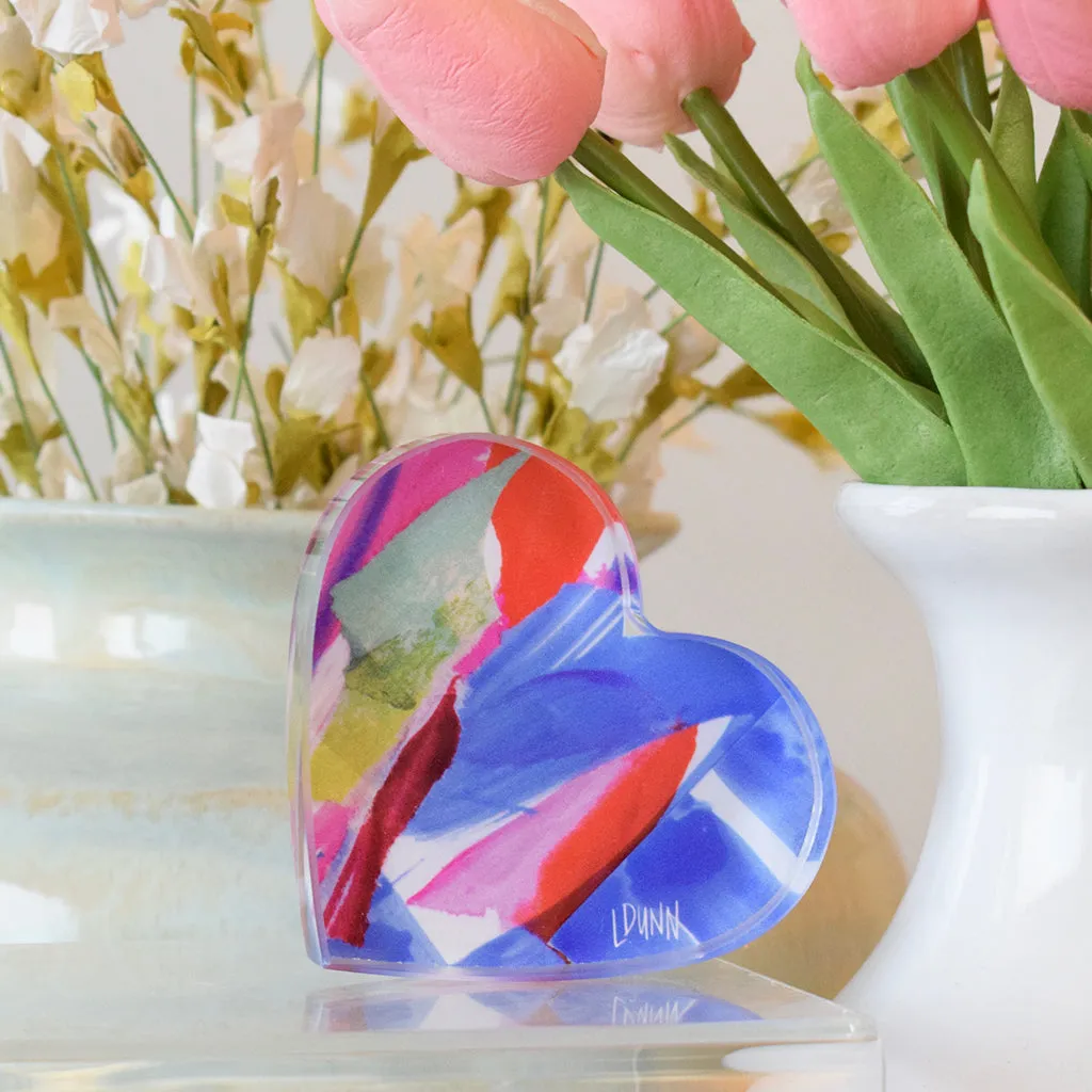 3" Heart Acrylic Block