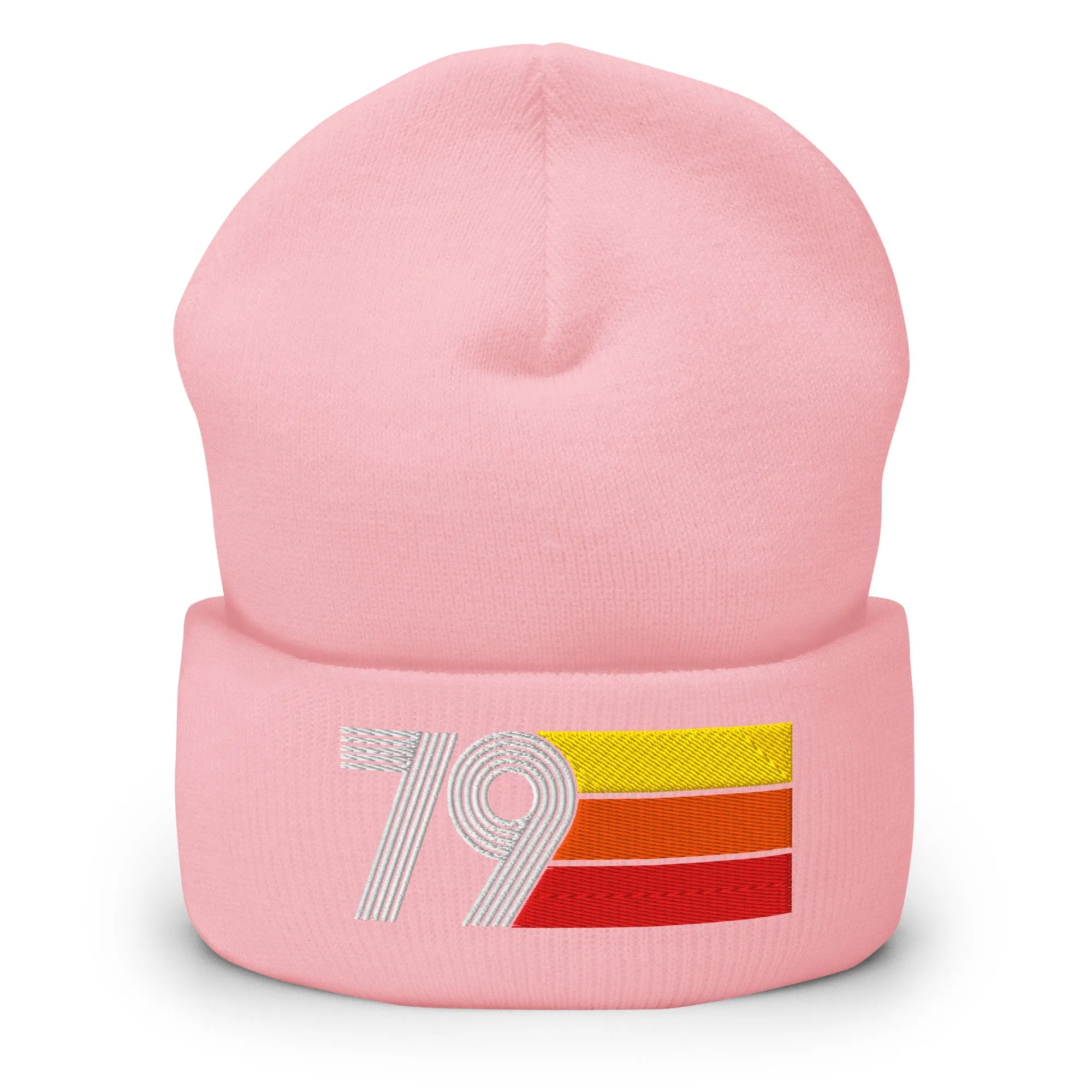 79 Number 1979 Birthday Retro Men's Women's Cuffed Beanie