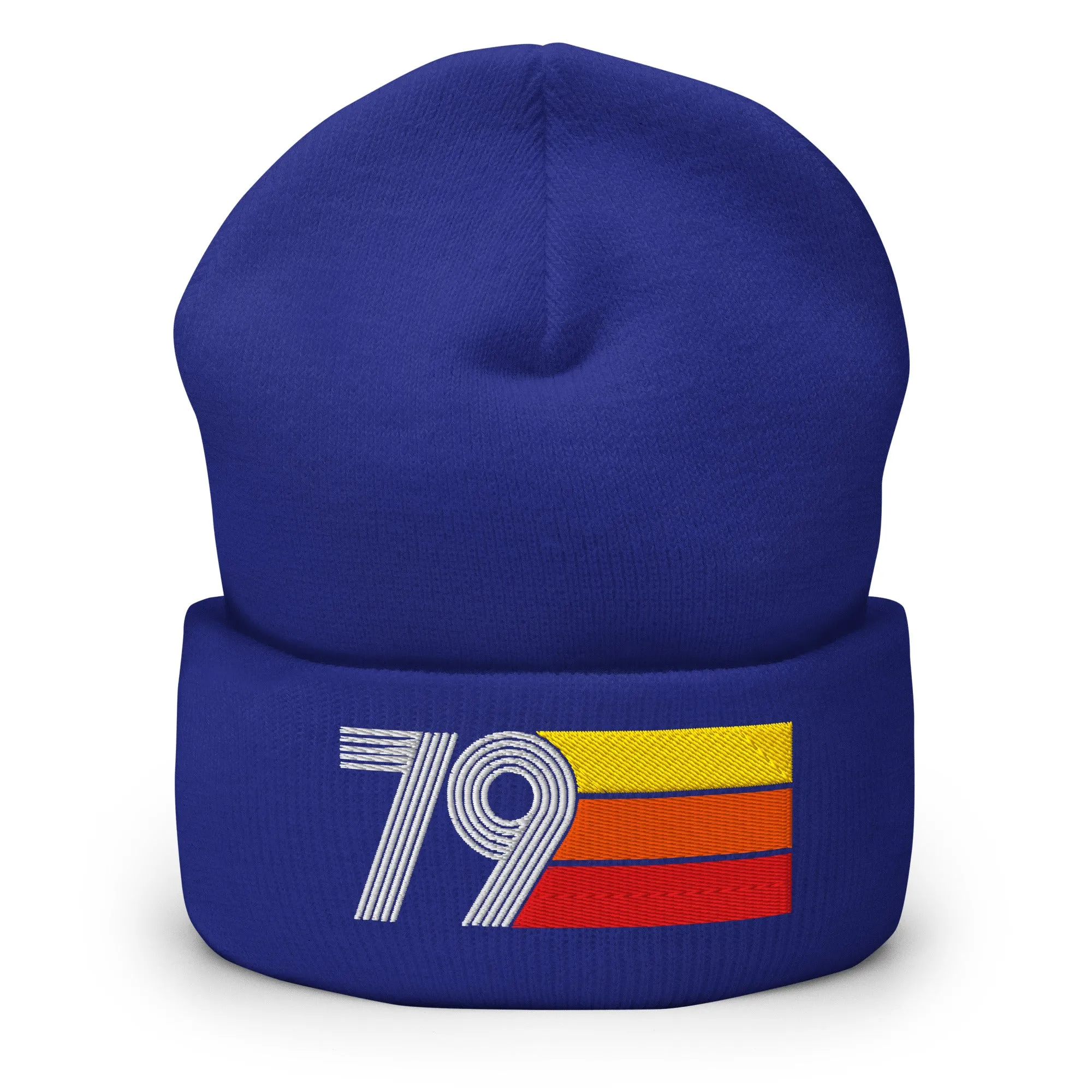 79 Number 1979 Birthday Retro Men's Women's Cuffed Beanie