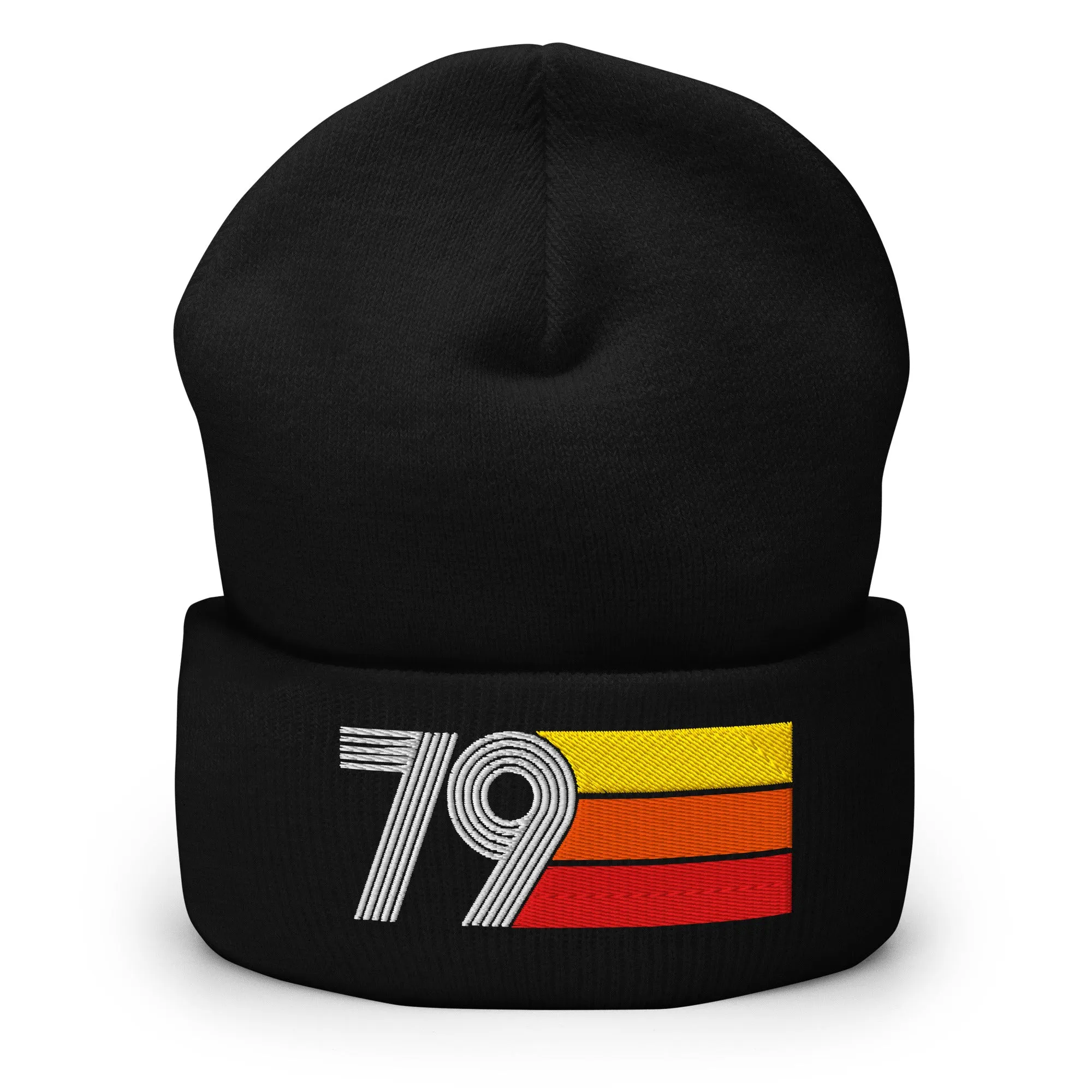 79 Number 1979 Birthday Retro Men's Women's Cuffed Beanie