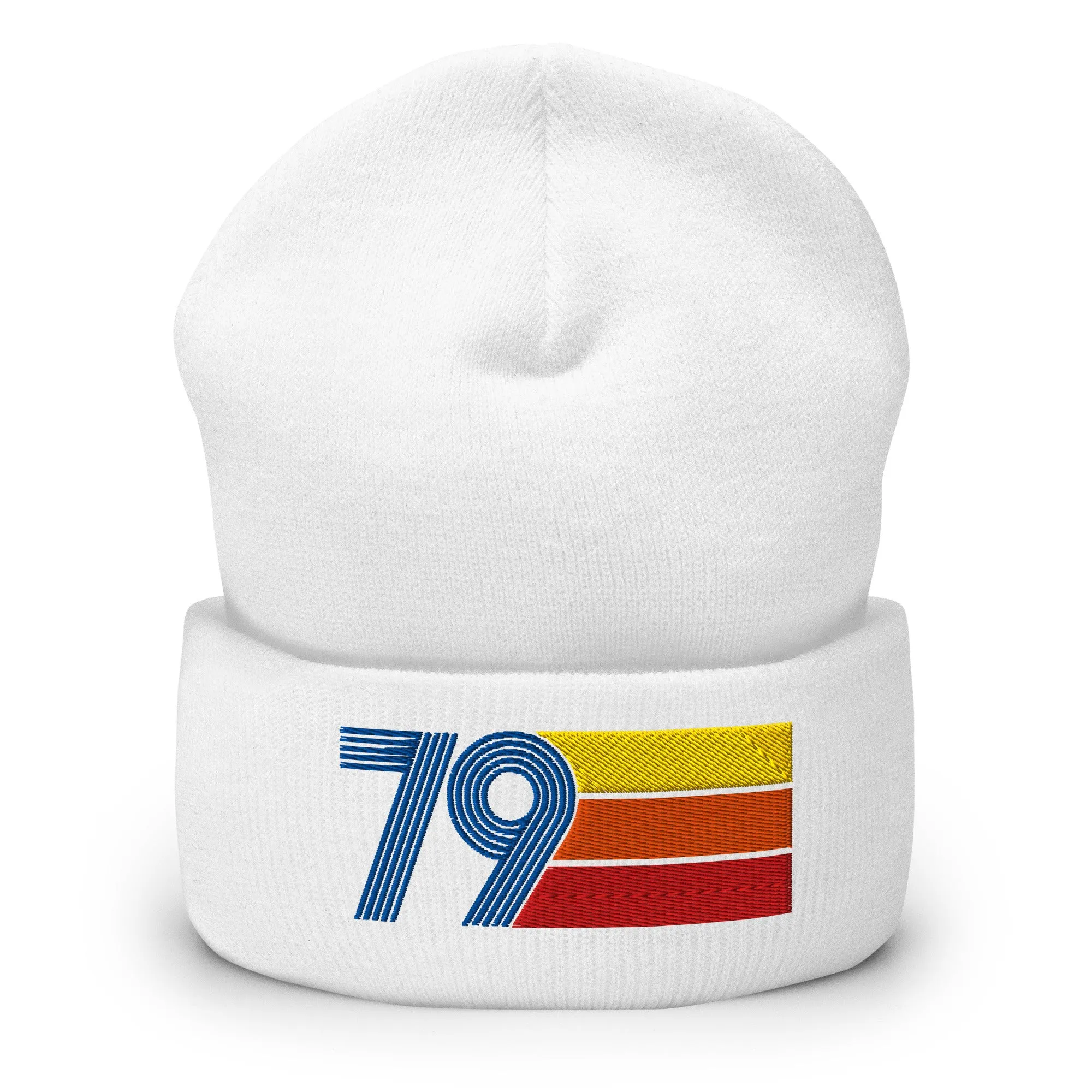 79 Number 1979 Birthday Retro Men's Women's Cuffed Beanie