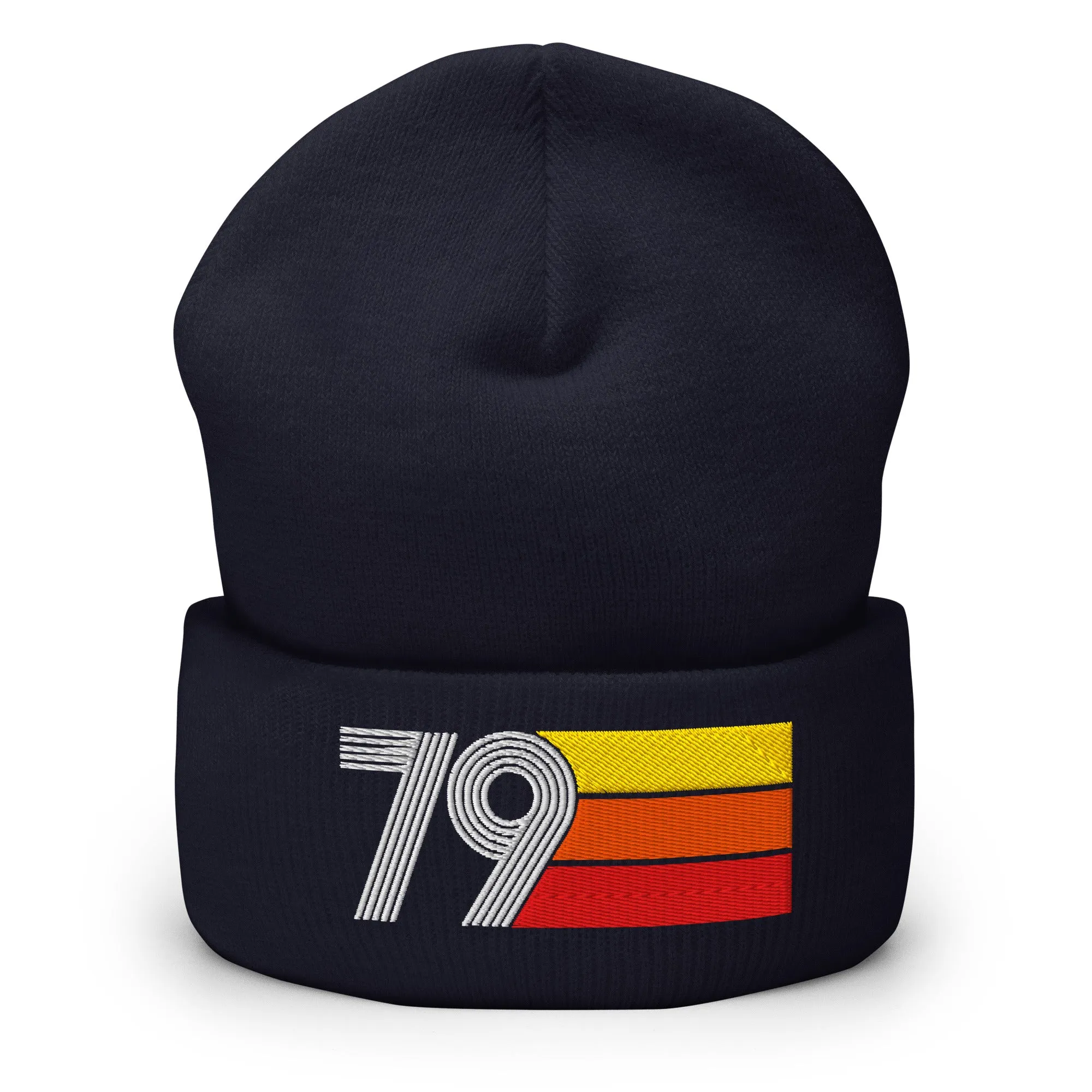 79 Number 1979 Birthday Retro Men's Women's Cuffed Beanie