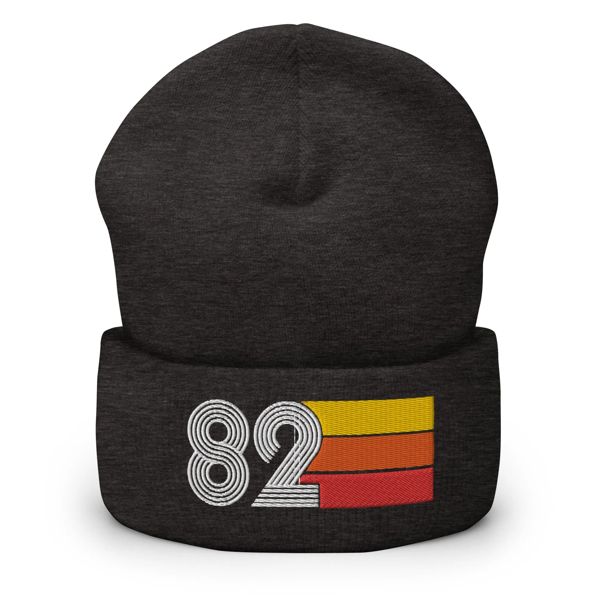 82 Number 1982 Birthday Retro Men's Women's Cuffed Beanie