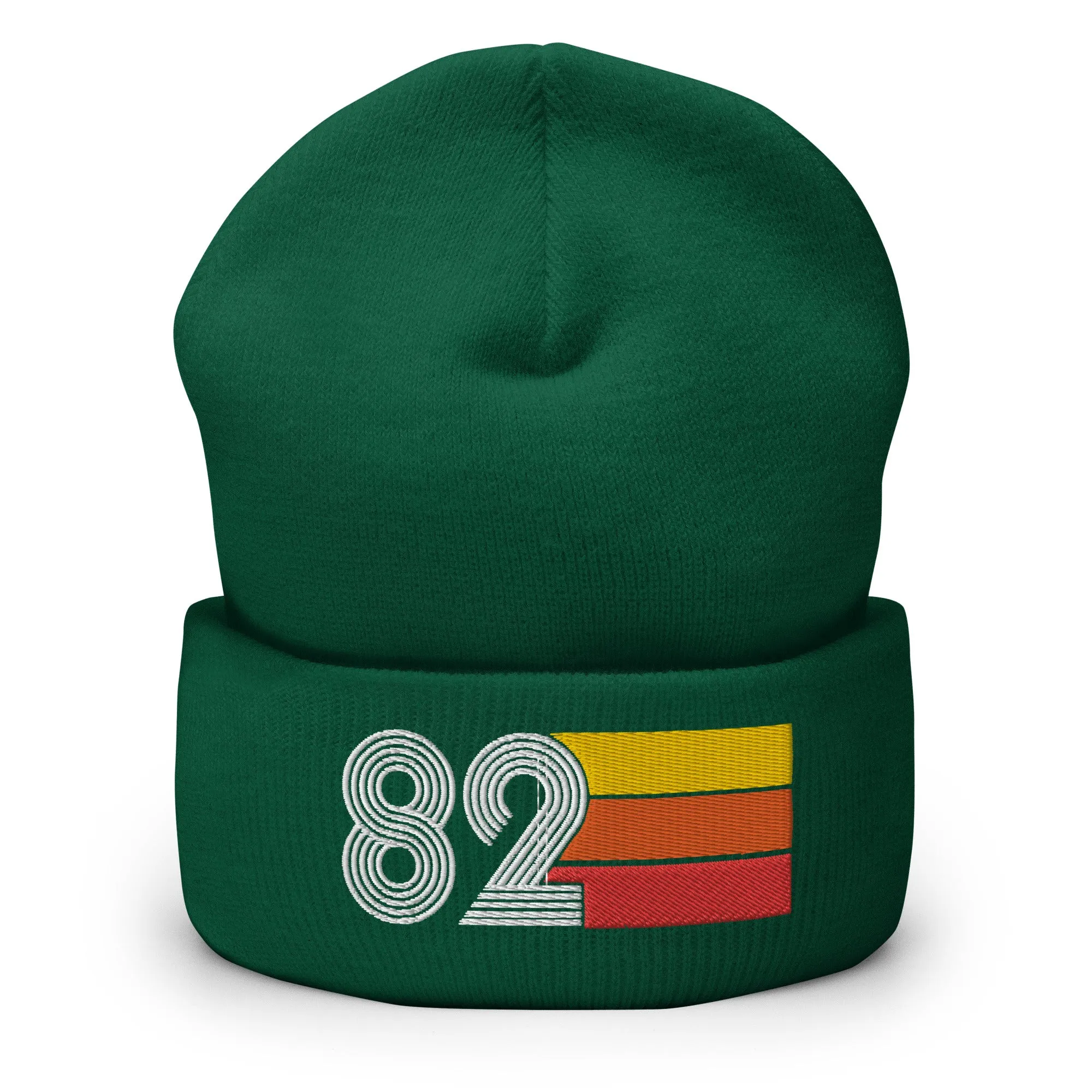 82 Number 1982 Birthday Retro Men's Women's Cuffed Beanie