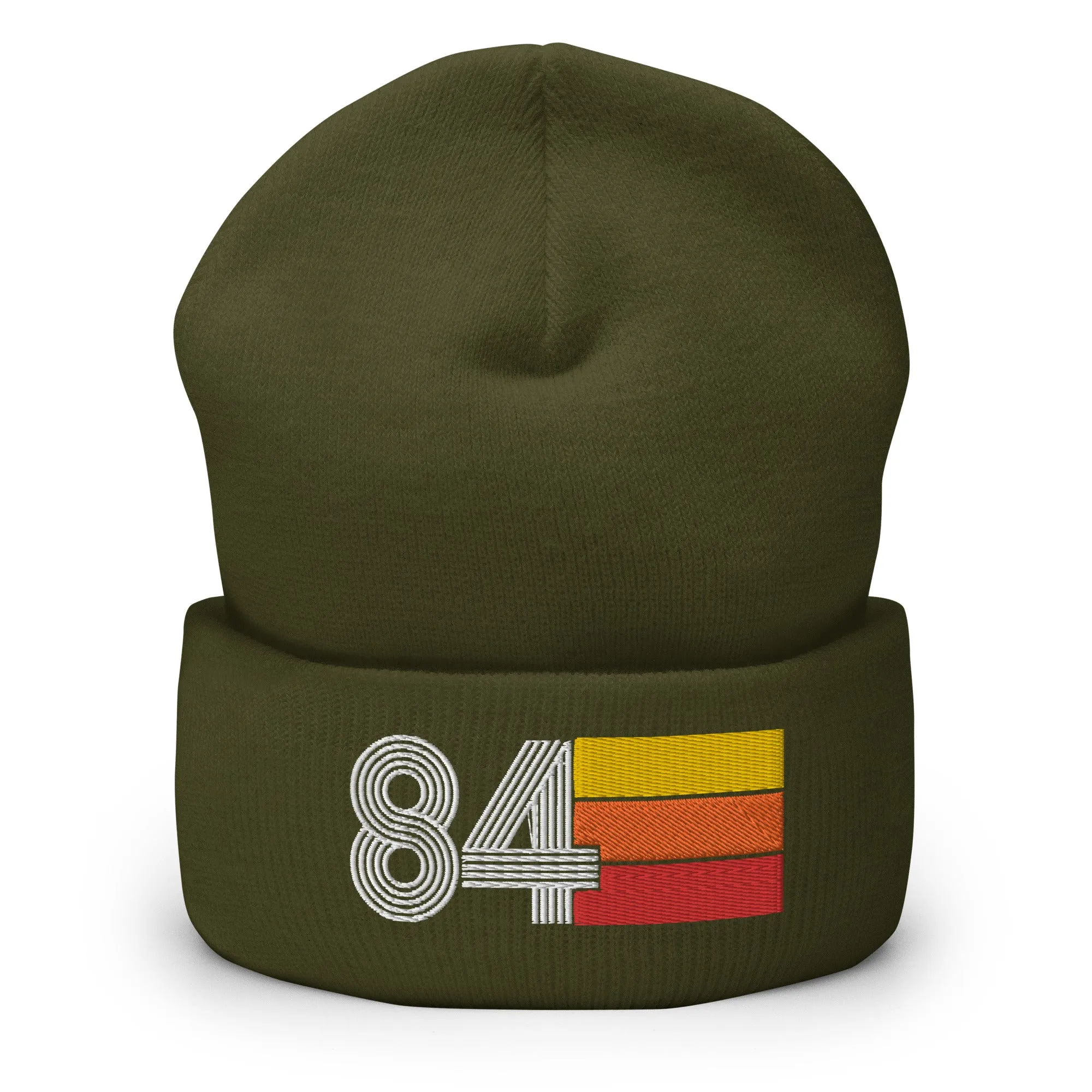 84 Number 1984 Birthday Retro Men's Women's Cuffed Beanie