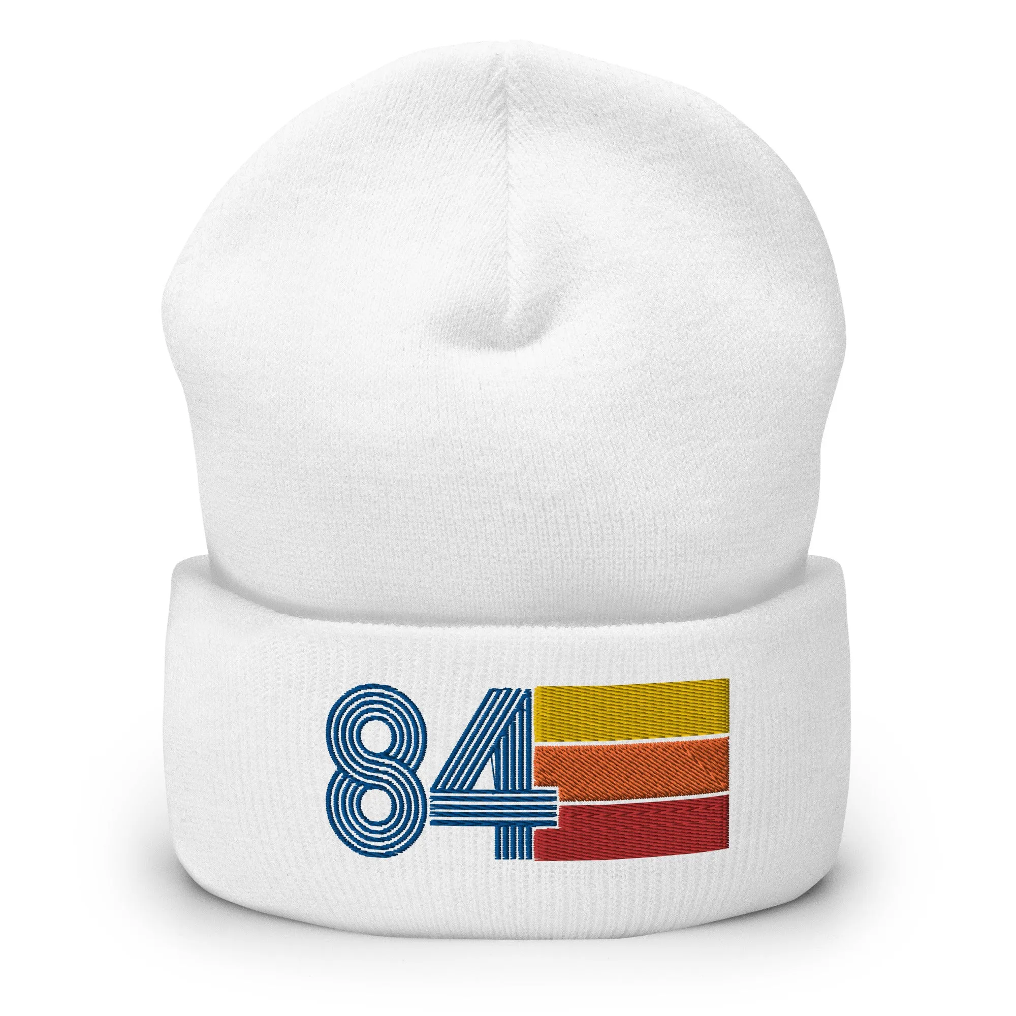 84 Number 1984 Birthday Retro Men's Women's Cuffed Beanie