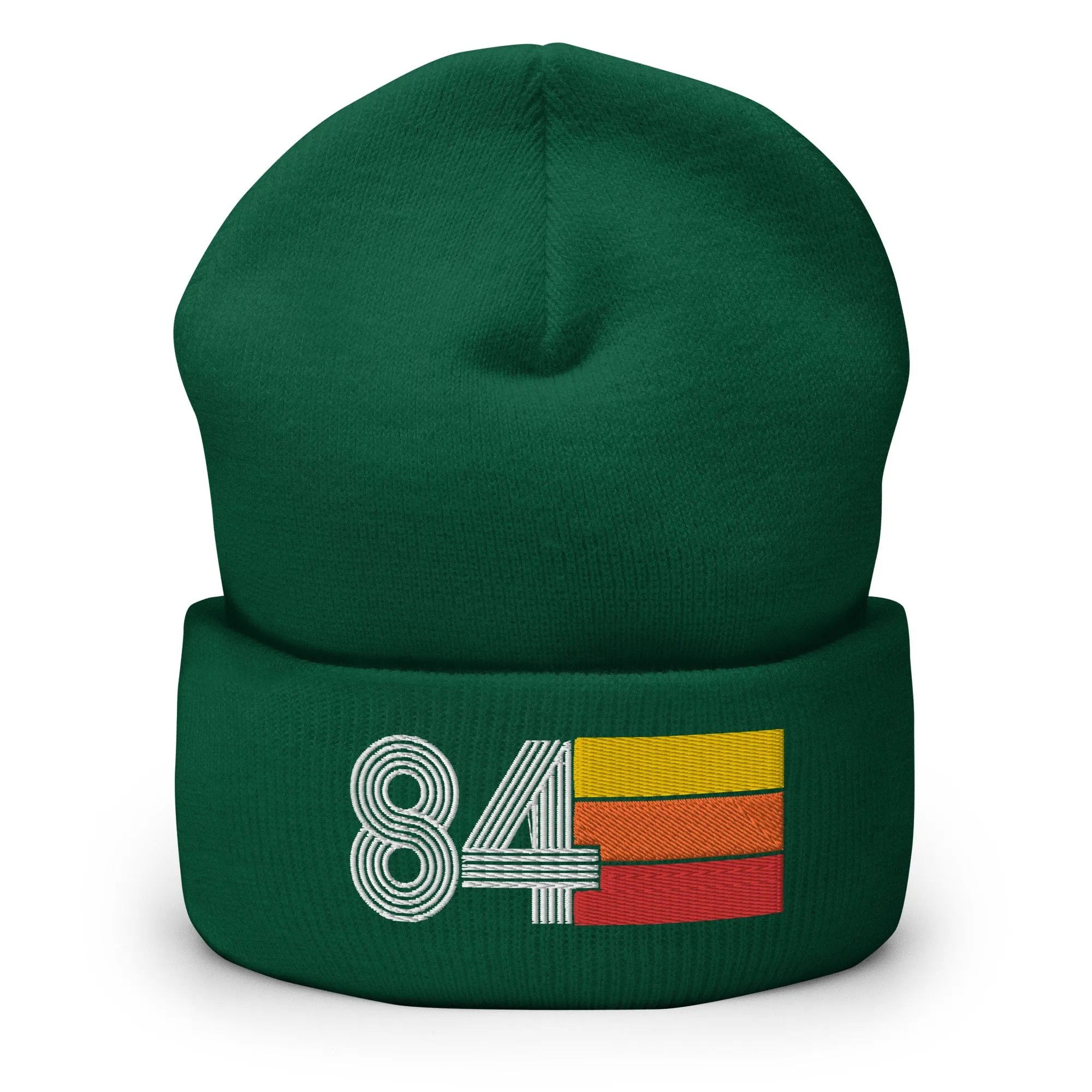 84 Number 1984 Birthday Retro Men's Women's Cuffed Beanie