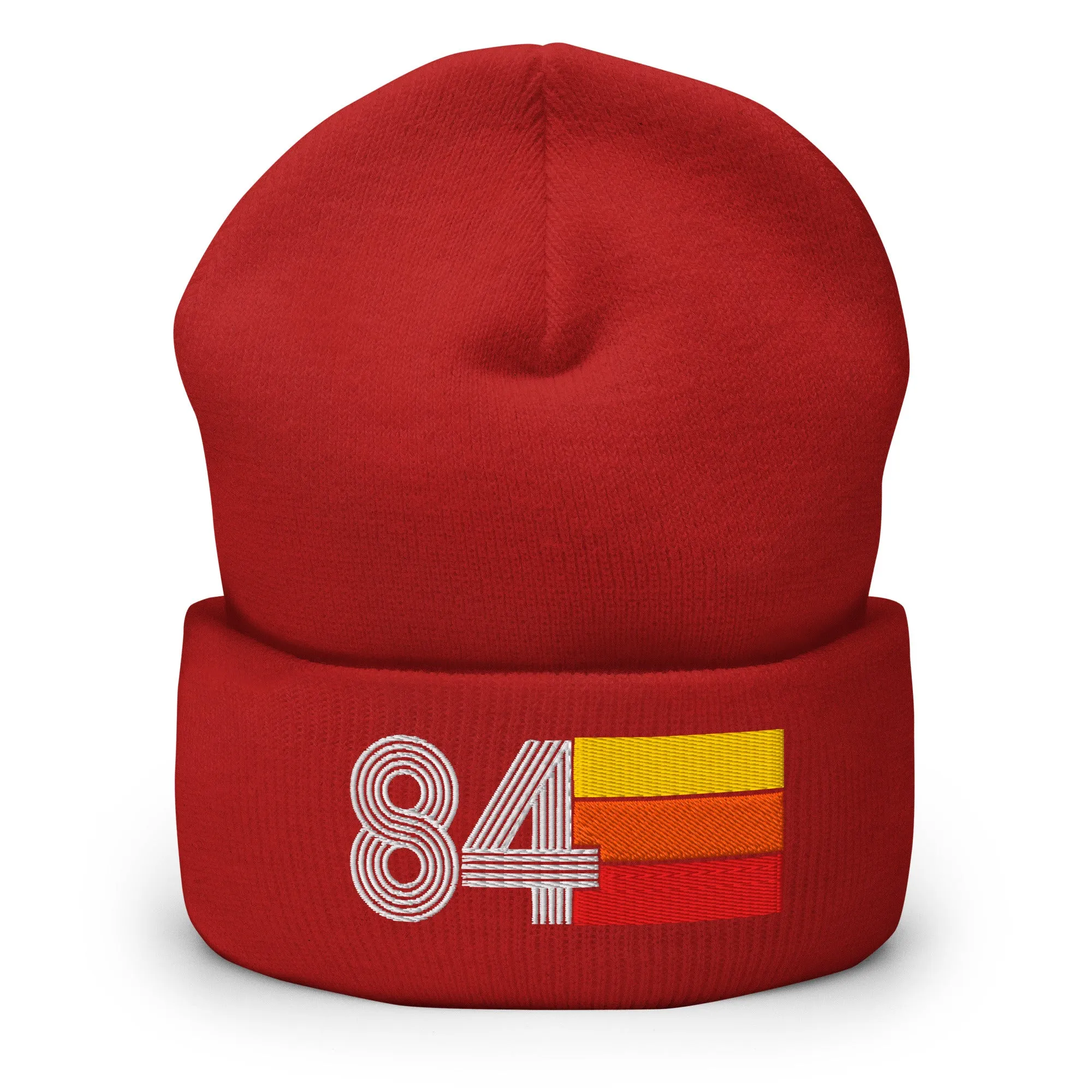 84 Number 1984 Birthday Retro Men's Women's Cuffed Beanie