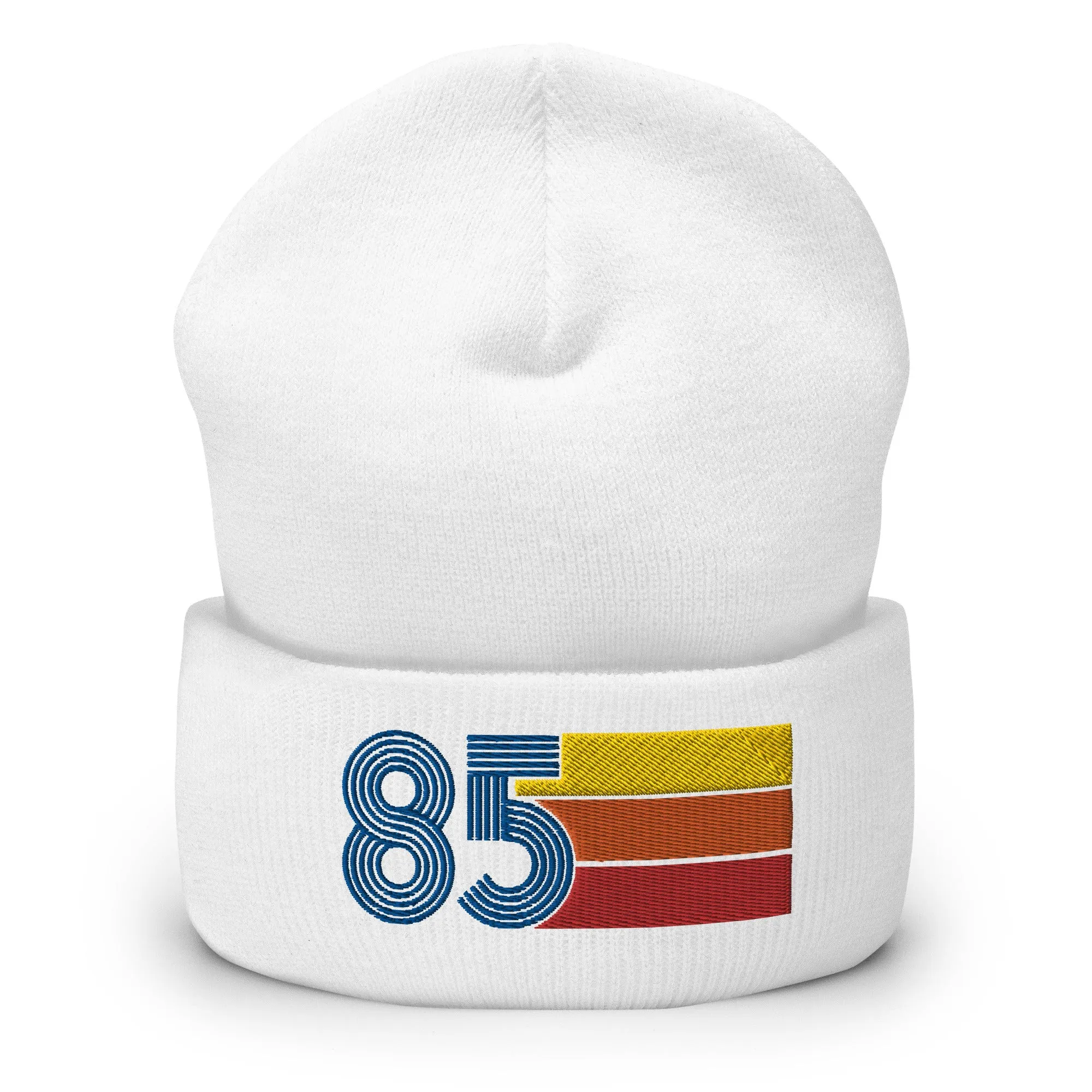 85 Number 1985 Birthday Retro Men's Women's Cuffed Beanie
