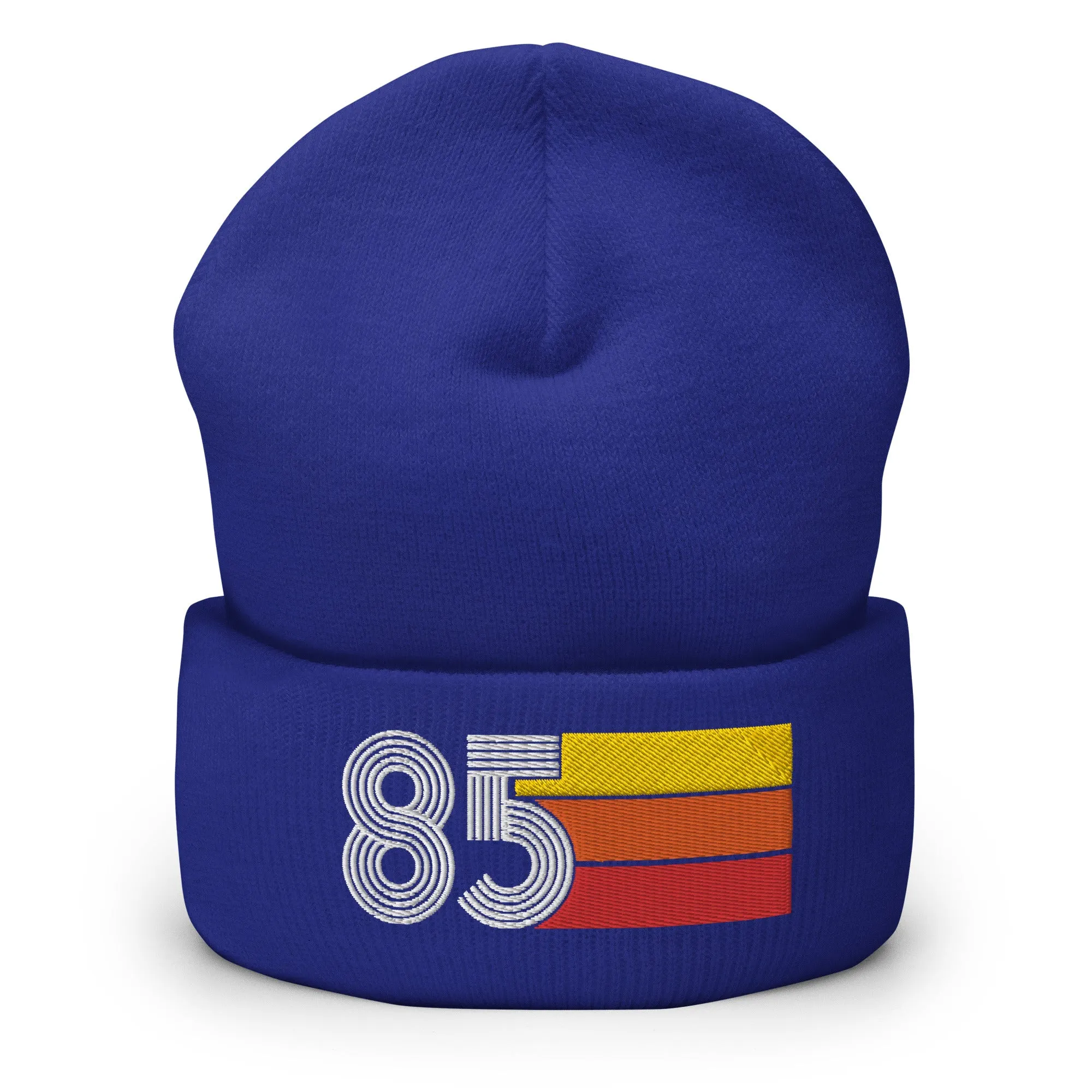 85 Number 1985 Birthday Retro Men's Women's Cuffed Beanie