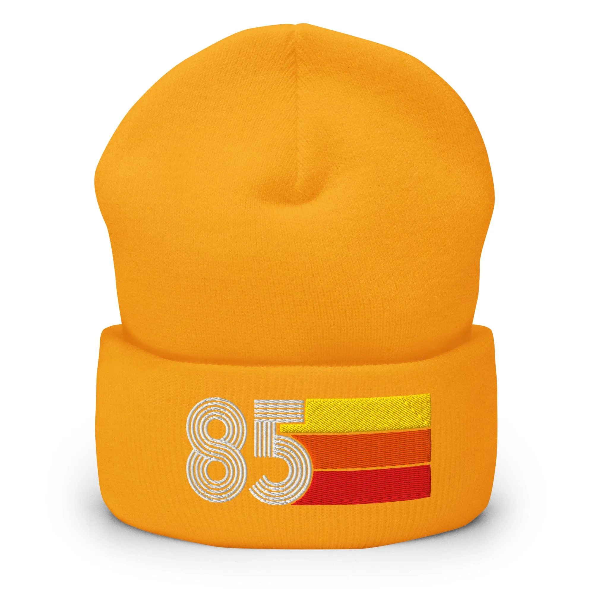 85 Number 1985 Birthday Retro Men's Women's Cuffed Beanie